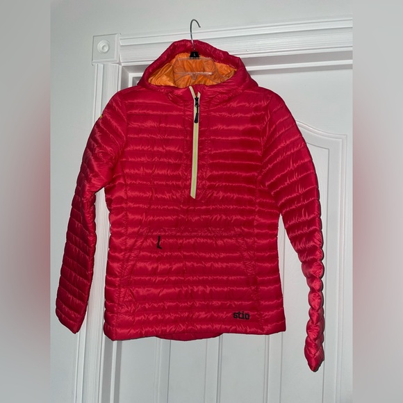 Stio Pinion 800 Down Pullover Puffer Jacket In Skyrocket Woman Sz Small NWT $249 - Picture 1 of 9